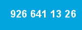 926 641 13 26 926 641 13 26